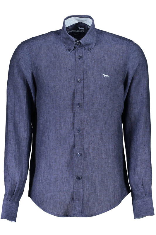 Blue Linen Men Shirt