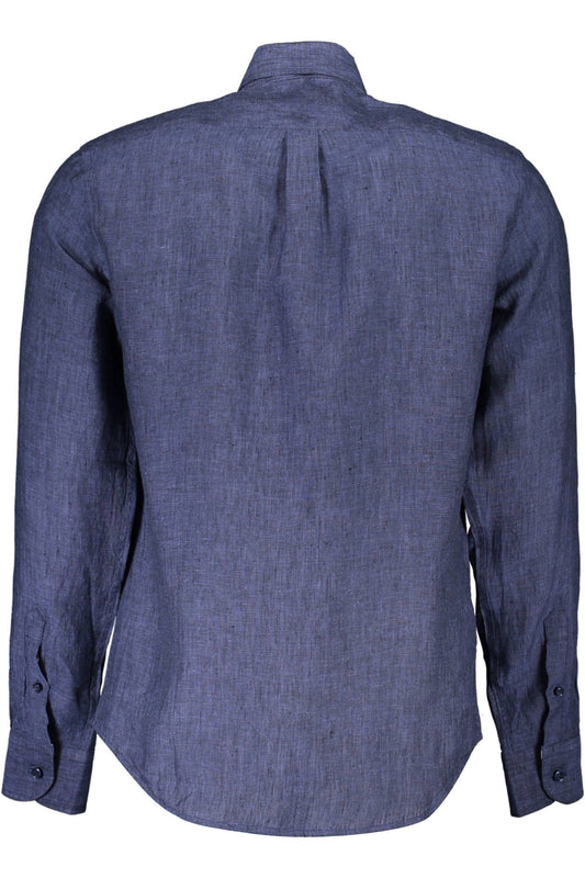 Blue Linen Men Shirt