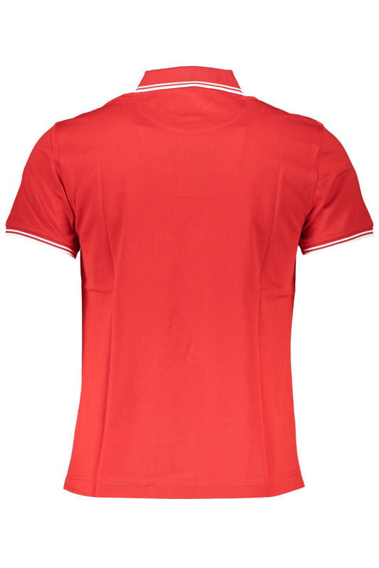 Red Cotton Men Polo Shirt