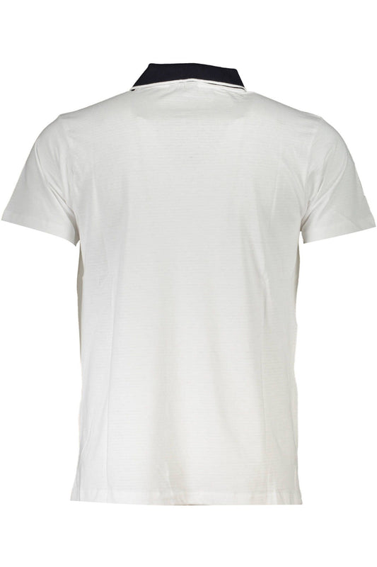 White Cotton Men Polo Shirt
