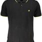 Black Cotton Men Polo Shirt