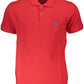 Red Cotton Men Polo Shirt