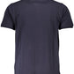 Blue Cotton Men Polo Shirt