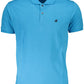 Light Blue Cotton Men Polo Shirt