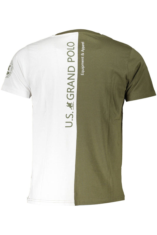 Green Cotton Men T-Shirt