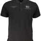 Black Cotton Men Polo Shirt
