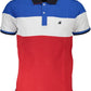 Blue Cotton Men Polo-Shirt