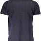 Blue Cotton Men Polo Shirt