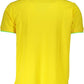 Yellow Cotton Men Polo Shirt