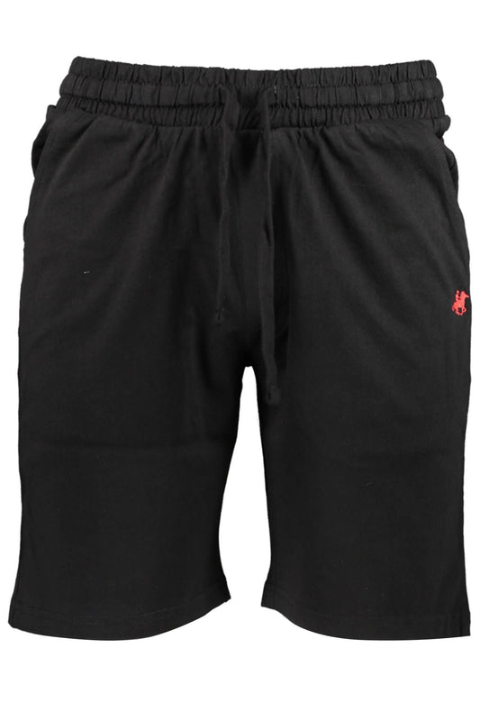 Black Cotton Men Short
