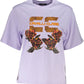 Purple Cotton Women T-Shirt