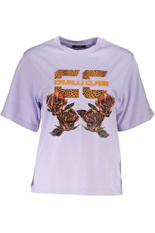 Purple Cotton Women T-Shirt