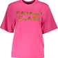 Pink Cotton Women T-Shirt