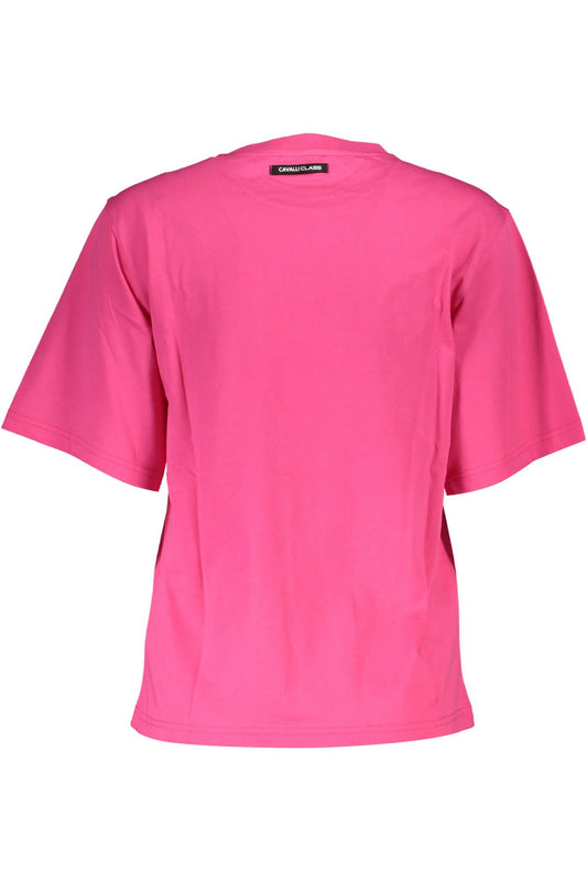 Pink Cotton Women T-Shirt