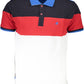 Blue Cotton Men Polo Shirt