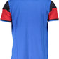 Blue Cotton Men Polo Shirt