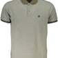 Green Cotton Men Polo Shirt