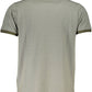 Green Cotton Men Polo Shirt