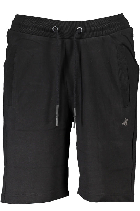 Black Cotton Men Short