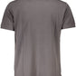 Gray Cotton Men Polo Shirt
