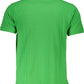 Green Cotton Men Polo Shirt