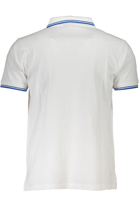 White Cotton Men Polo Shirt