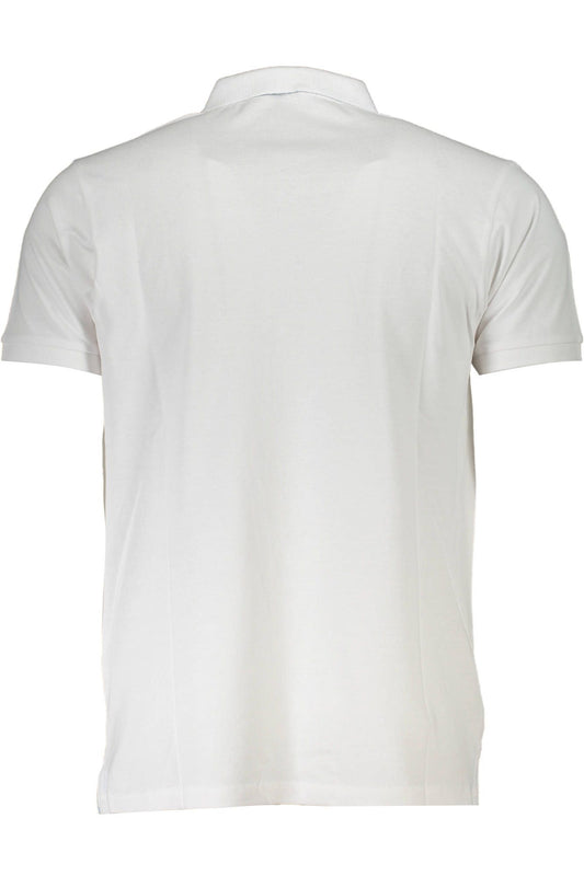 White Cotton Men Polo Shirt