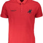 Red Cotton Men Polo Shirt