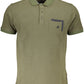 Green Cotton Men Polo Shirt