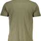 Green Cotton Men Polo Shirt