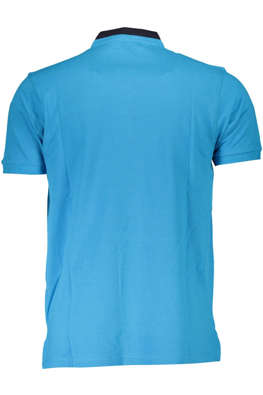 Light Blue Cotton Men T-Shirt