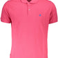 Pink Cotton Men Polo Shirt