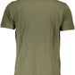 Green Cotton Men Polo Shirt