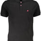 Black Cotton Men Polo