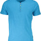 Light Blue Cotton Men T-Shirt