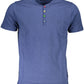 Blue Cotton Men T-Shirt