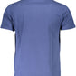 Blue Cotton Men Polo Shirt
