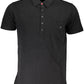 Black Cotton Men Polo Shirt