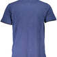 Blue Cotton Men Polo Shirt