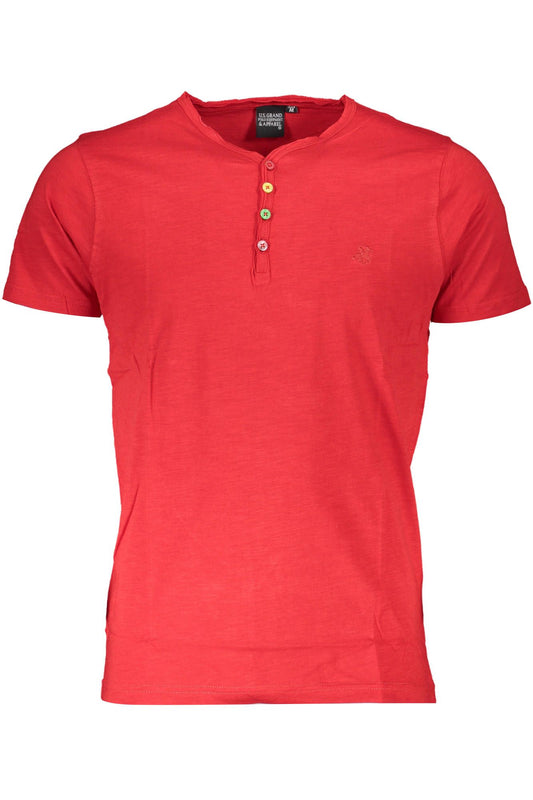 Red Cotton Men T-Shirt