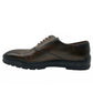 Medium Brown Shaded Leather Lace Up Dress Shoes