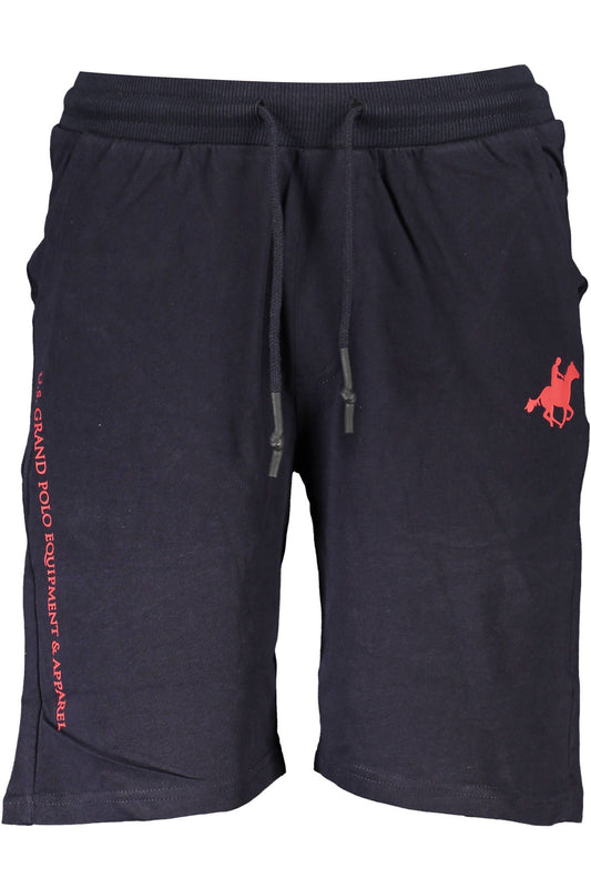 Blue Cotton Men Short