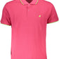 Pink Cotton Men Polo Shirt
