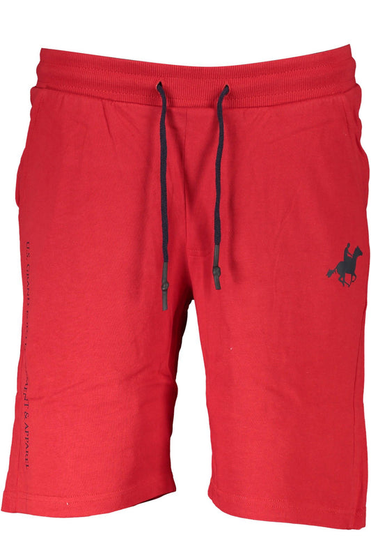 Red Cotton Men Short