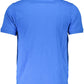 Blue Cotton Men Polo Shirt