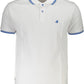 Blue Cotton Men Polo Shirt