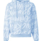 Chic Light Blue Cotton Hooded Sweatshirt