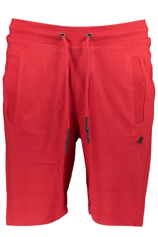 Red Cotton Men Short