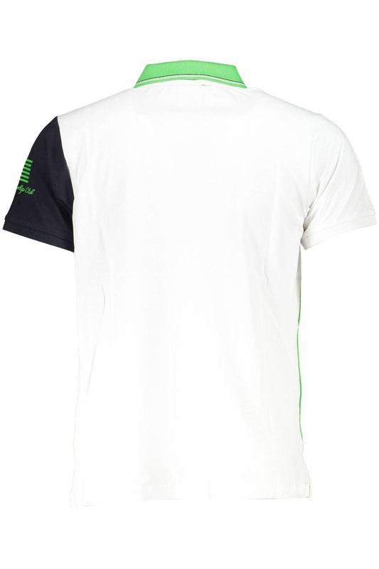 Green Cotton Men Polo Shirt