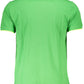 Green Cotton Men Polo Shirt
